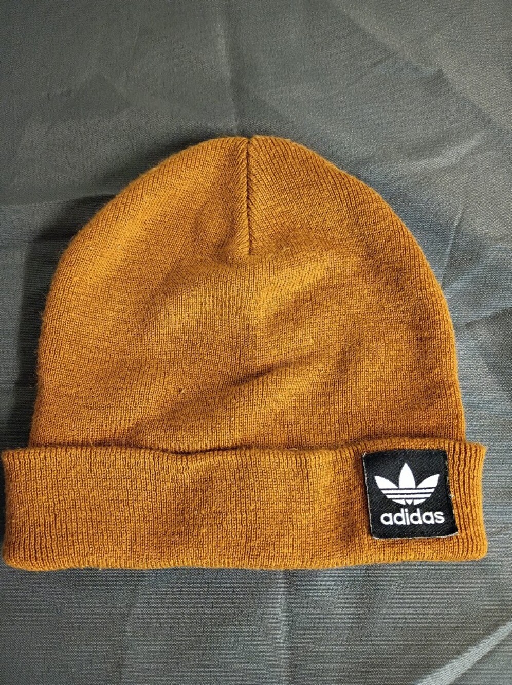 adidas Men's Mustard Crewneck Knit Sweater